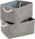 Caixas de armazenamento TheWarmHome Large, pacote com 2 unidades, tecido cinza, 16L