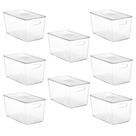 Caixas de armazenamento Vtopmart Clear Stackable com tampas, pacote com 8 unidades XL Caixas de armazenamento Vtopmart Clear Stackable com tampas, pacote com 8 unidades XL