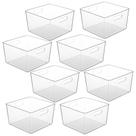 Caixas de armazenamento Vtopmart de plástico transparente extra grande 11x11x17cm