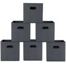 Caixas de armazenamento Yunkeeper Cubes Tecido dobrável 11x11x11cm cinza Caixas de armazenamento Yunkeeper Cubes Tecido dobrável 11x11x11cm cinza