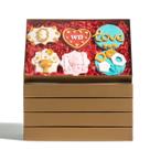 Caixas de biscoitos e macarons RomanticBaking, pacote com 24 unidades douradas