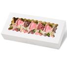 Caixas de biscoitos Kucoele 30 unidades com janela de 32x14x6cm para doces