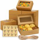 Caixas de biscoitos Leafiew, pacote com 30, 9 x 6 x 3 polegadas com janela para dar de presente