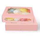 Caixas de biscoitos qiqee Auto-pop Pink para presente, 36 pacotes