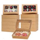 Caixas de biscoitos Romantic Baking, pacote com 100, marrons, 18x11x4cm