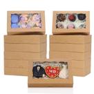 Caixas de biscoitos RomanticBaking, pacote com 50, faça você mesmo, montagem, marrom