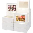 Caixas de biscoitos VANKUTL brancas 20 unidades 20x15x6cm com janela