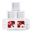 Caixas de biscoitos XINHPKGG 50 unidades com janela 13x13x6cm para padaria