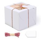 Caixas de bolo DOYIDE 20 unidades com janela de papelão branco de 15x15x12cm