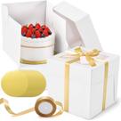 Caixas de bolo DOYIDE 24 unidades 20x20x20cm com janela e tábuas