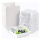 Caixas de charcutaria BUIYLV, pacote com 50, com tampas transparentes, 10 cm, brancas