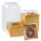 Caixas de charcutaria de papel descartáveis Cmkura 50 Pack Brown Caixas de charcutaria de papel descartáveis Cmkura 50 Pack Brown