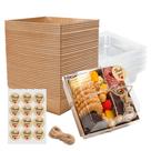Caixas de charcutaria NPLUX Mini Bakery descartáveis, pacote com 100