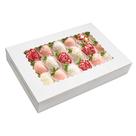 Caixas de confeitaria NPLUX, pacote com 20, 40x28x6cm, com janela para biscoitos