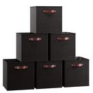 Caixas de cubo de armazenamento Ornavo Home, 13 x 13 cm, dobráveis, pacote com 6 unidades, pretas Caixas de cubo de armazenamento Ornavo Home, 13 x 13 cm, dobráveis, pacote com 6 unidades, pretas