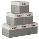 Caixas de cubo de armazenamento Ornavo Home Kallax 13x15x13cm, pacote com 6, branco/cinza