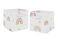 Caixas de cubos de armazenamento Sweet Jojo Designs Boho Rainbow x2