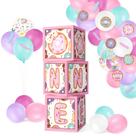 Caixas de decoração Levfla Donut One Balloons Sweet 1st Birthday