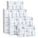 Caixas de doces de presente TecUnite Blue Floral Papel 7,62x7,62x7,62cm