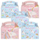 Caixas de lembrancinhas de festa DjinnGlory Unicorn, pacote com 36, 16x9x9 cm