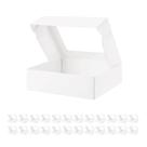 Caixas de padaria BAKIPACK 25 brancas com janela 23x18x6cm para bolo