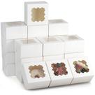 Caixas de padaria LotFancy 60 unidades com janela, cupcakes de 10 x 10 x 6 cm