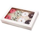 Caixas de padaria RIFMEAE Caixas de biscoitos brancas com janela 14x10x6cm, pacote com 15