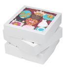 Caixas de padaria Romantic Baking 15 unidades 20,3 x 20,3 x 5 cm com janela