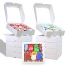 Caixas de padaria Romantic Baking 30 unidades 20,3 x 20,3 x 5 cm com janela
