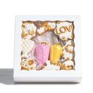 Caixas de padaria Romantic Baking 50 unidades 20,3 x 20,3 x 5 cm com janela