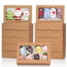 Caixas de padaria SLShepack 50 unidades com janela 20,3 x 12,7 x 5 cm