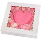 Caixas de padaria Tcoivs, pacote com 20, com janela, 30,5 cm x 30,5 cm x 6,4 cm