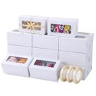 Caixas de padaria Ybaoo 65 PCS com janela 16x9x7,5 cm brancas