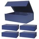 Caixas de presente Aimyoo azul marinho com tampas 26,67 x 17,78 x 7,62 cm, pacote com 5