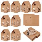 Caixas de presente BENECREAT House Shaped 7.5x7.5x7.5cm Kraft Paper