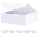 Caixas de presente BLK&WH 6 grandes, proposta de dama de honra magnética branca