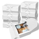 Caixas de presente BoShahai Kraft Paper com tampas, 10 unidades, 27x20x8cm, brancas