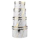 Caixas de presente Briful Marble White, conjunto de 4 tamanhos variados
