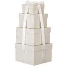 Caixas de presente Briful Square com tampas, 4 unidades para aniversário de Natal