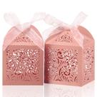 Caixas de presente COTOPHER 5x5x7cm rosa cortadas a laser 60 unidades