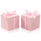 Caixas de presente COTOPHER, papel de 2 x 2 x 2 polegadas com fitas, 100 unidades rosa