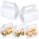 Caixas de presente de padaria Macarrie Clear Plastic, pacote com 50, 16,3x9x8 cm