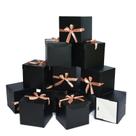Caixas de presente GP SUP 12 peças pretas 10x10x10 cm com tampas