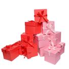 Caixas de presente GP SUP, pacote com 12, 15 cm, vermelhas e rosa com tampas