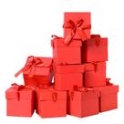Caixas de presente GP SUP Red Kraft 12 unidades 15x15x15 cm