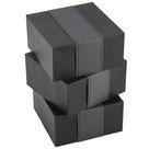 Caixas de presente Hallmark Medium Black com faixas de embrulho (3 caixas)
