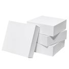 Caixas de presente Mefleet 30x30x10cm com tampas, pacote com 10, brancas recicladas