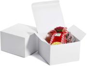 Caixas de presente MESHA White 6x6x4", papel reciclado 50 PC com tampas