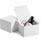 Caixas de presente MESHA White, papel reciclável de 6 x 6 x 4 polegadas, 100 unidades