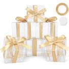 Caixas de presente transparentes COTOPHER, 60 unidades de material PET com fitas e etiquetas